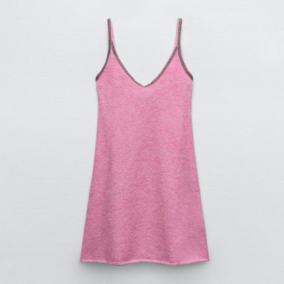 Zara Wool Alpaca Beaded Strappy Dress - Picture 3 of 5